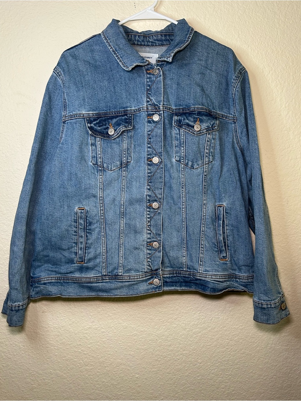 Old Navy Light Blue Denim Jacket Plus Size XXL Women's Classic Jean Coat Casual